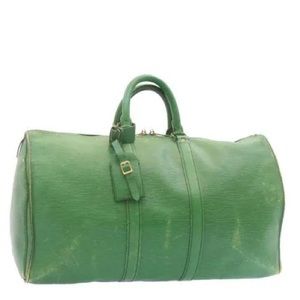 Vintage Rare Green Louis Vuitton Epi Keepall 45